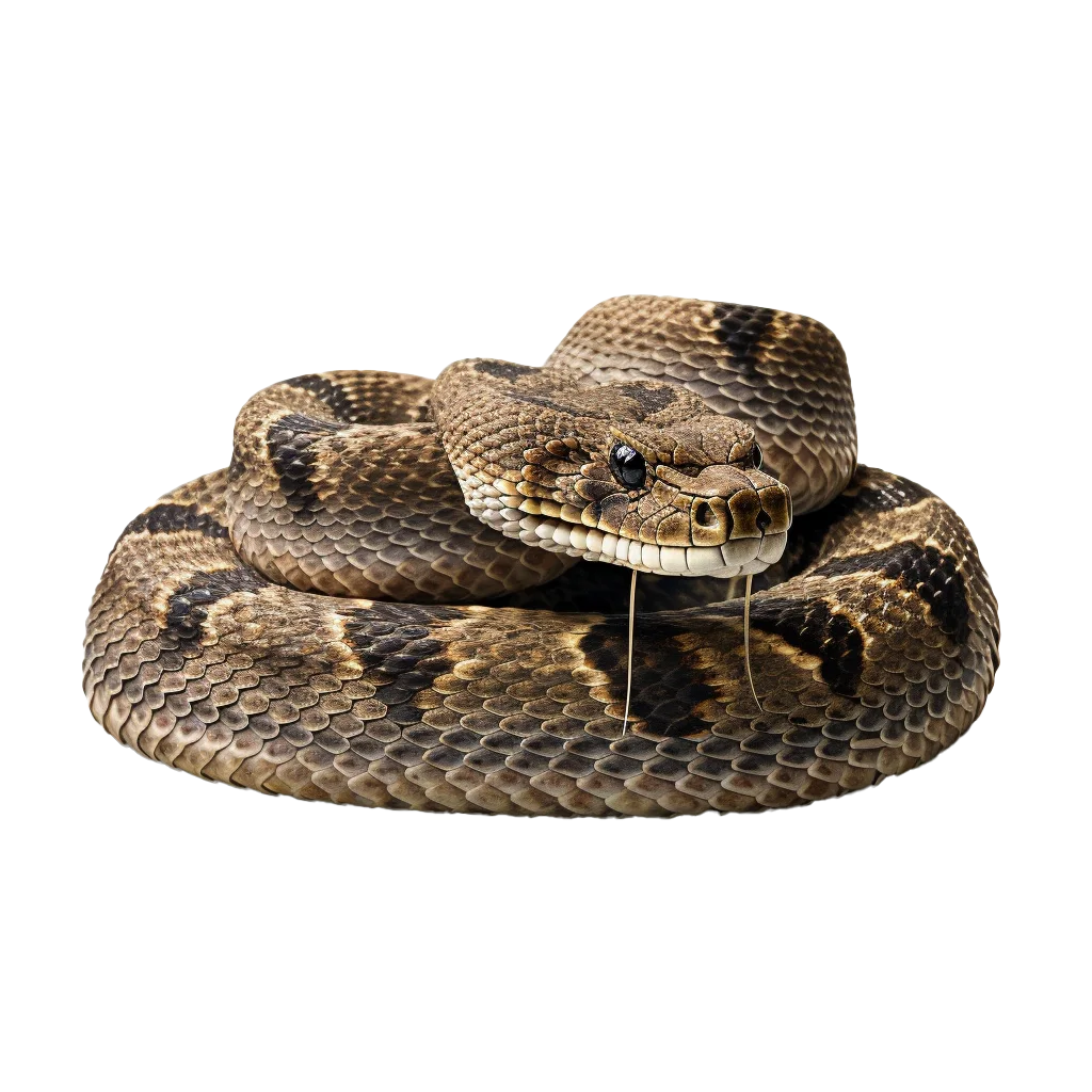 Coiled Brown Viper Snake Wild Reptile Free PNG