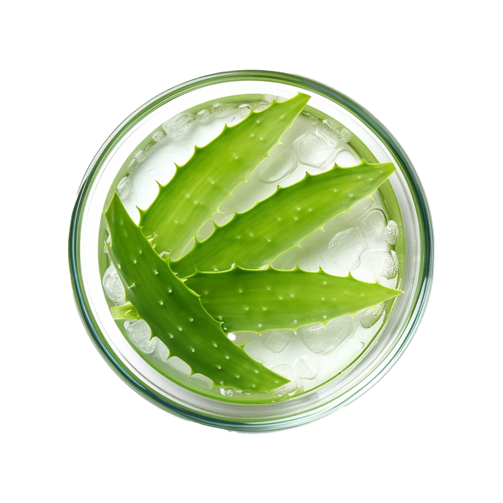 Aloe Vera Gel with Green Leaves Free PNG