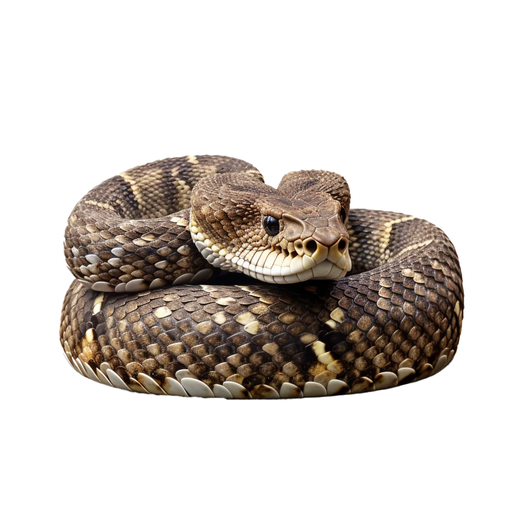 Coiled Rattlesnake Venomous Viper Reptile Free PNG