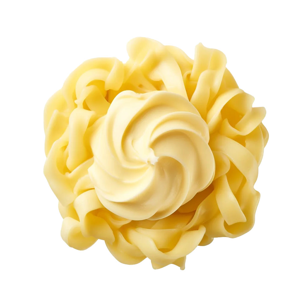 Swirled Vanilla Frosting Cream Rosette Free PNG