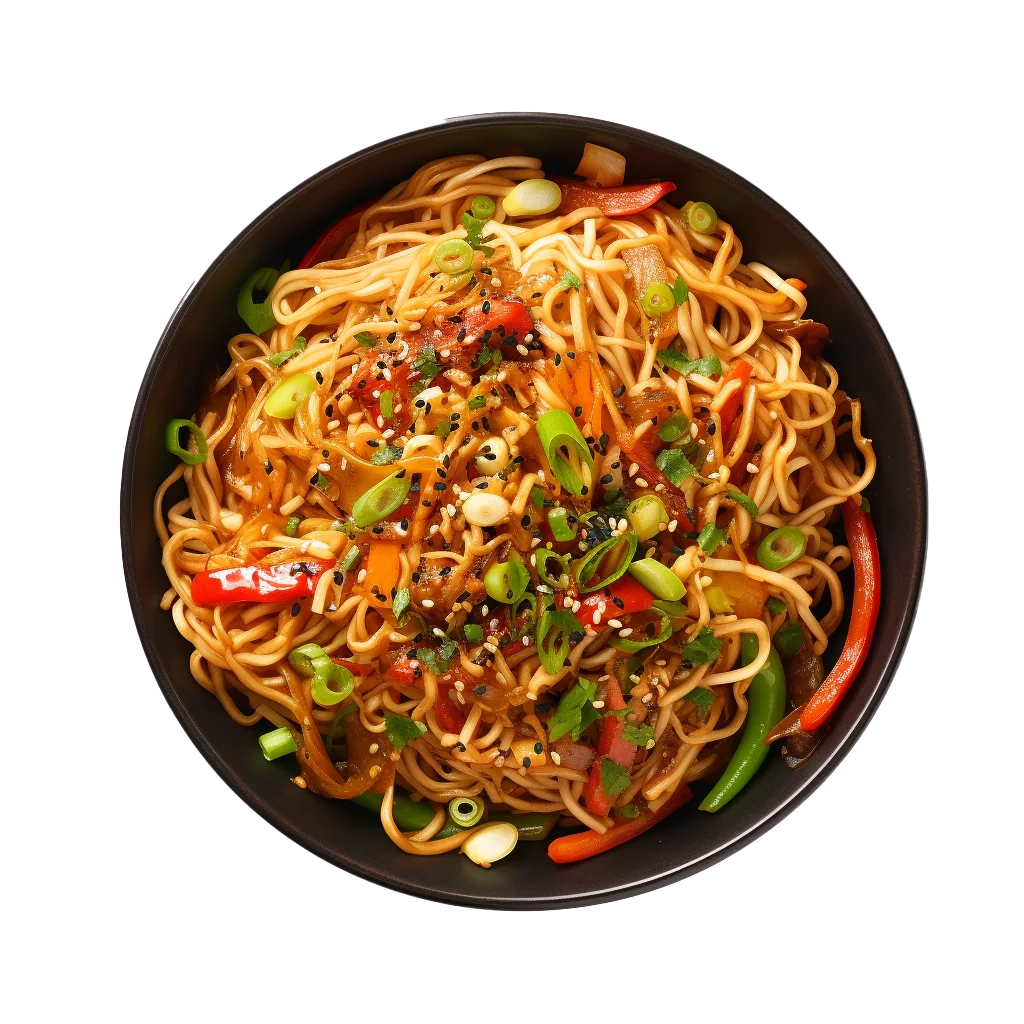 Stir-Fried Glass Noodles with Veggies Free PNG