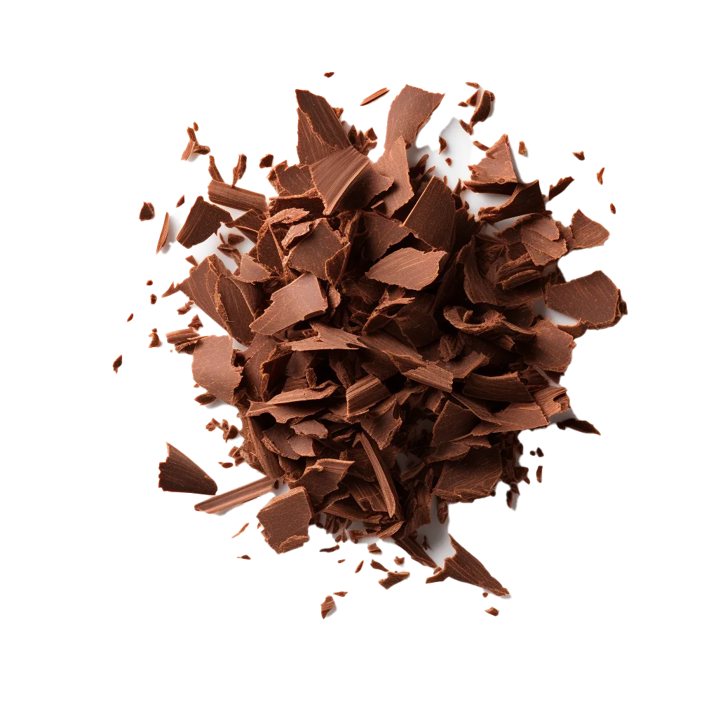 Grated Dark Chocolate Curls Pile Free PNG