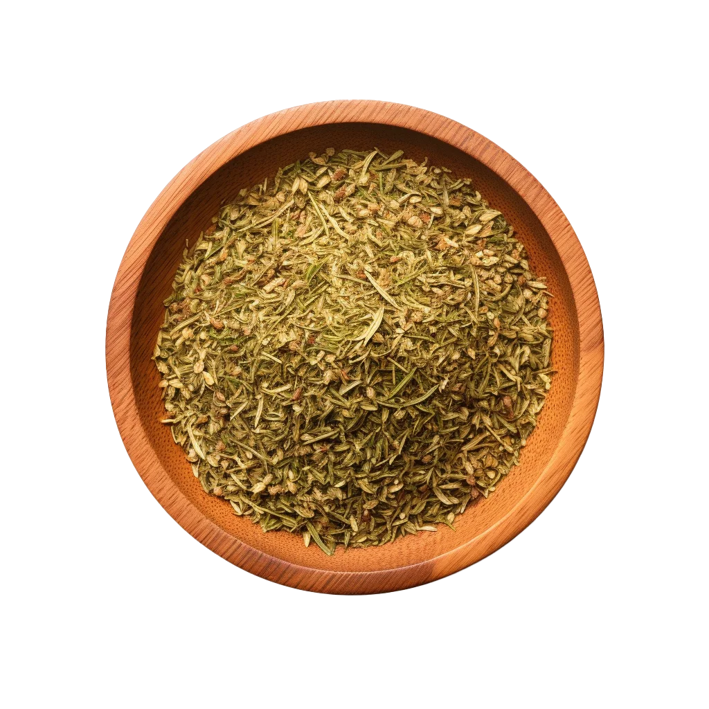 Crushed Dried Basil Leaves in Bowl Free PNG