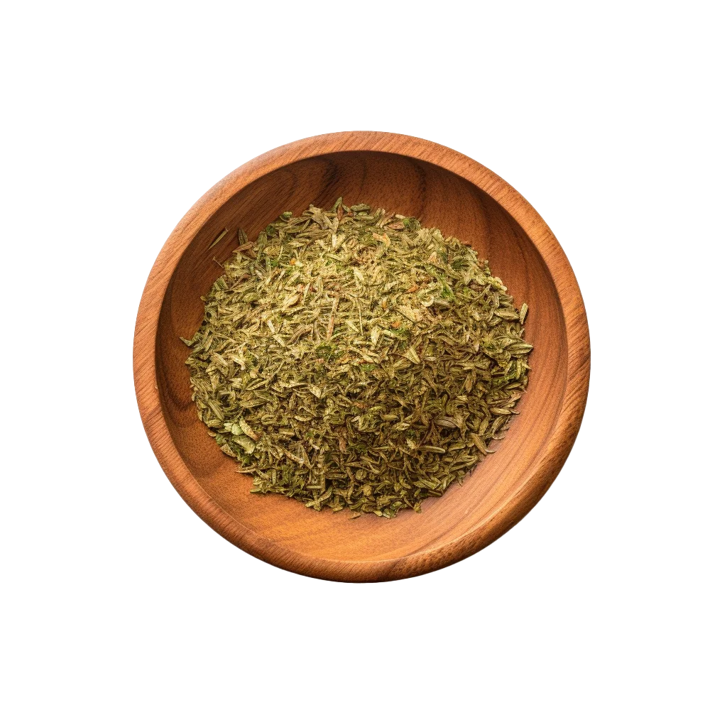 Ground Dried Oregano Herbs in Bowl Free PNG