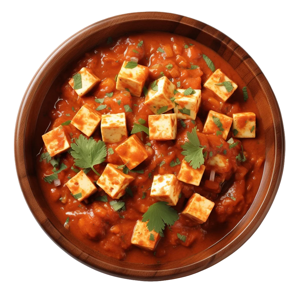 Indian Shahi Paneer Curry Dish in Clay Bowl Free PNG