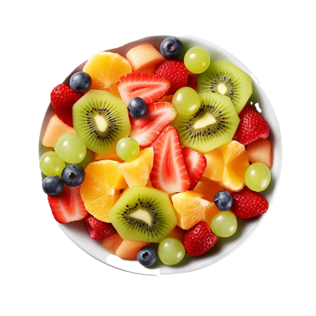 Vibrant Tropical Fruit Salad Bowl Free PNG