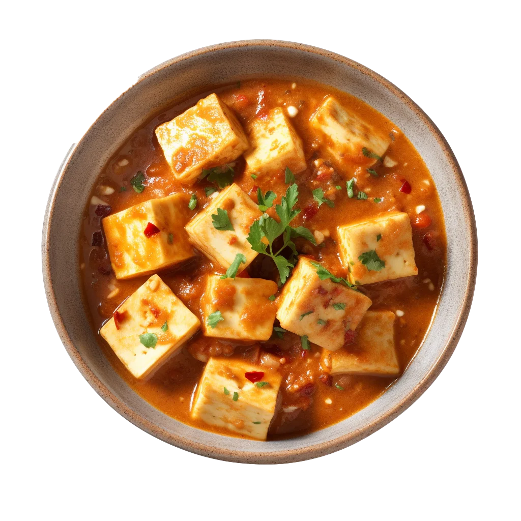 Creamy Shahi Paneer Tofu Curry Food Bowl Free PNG