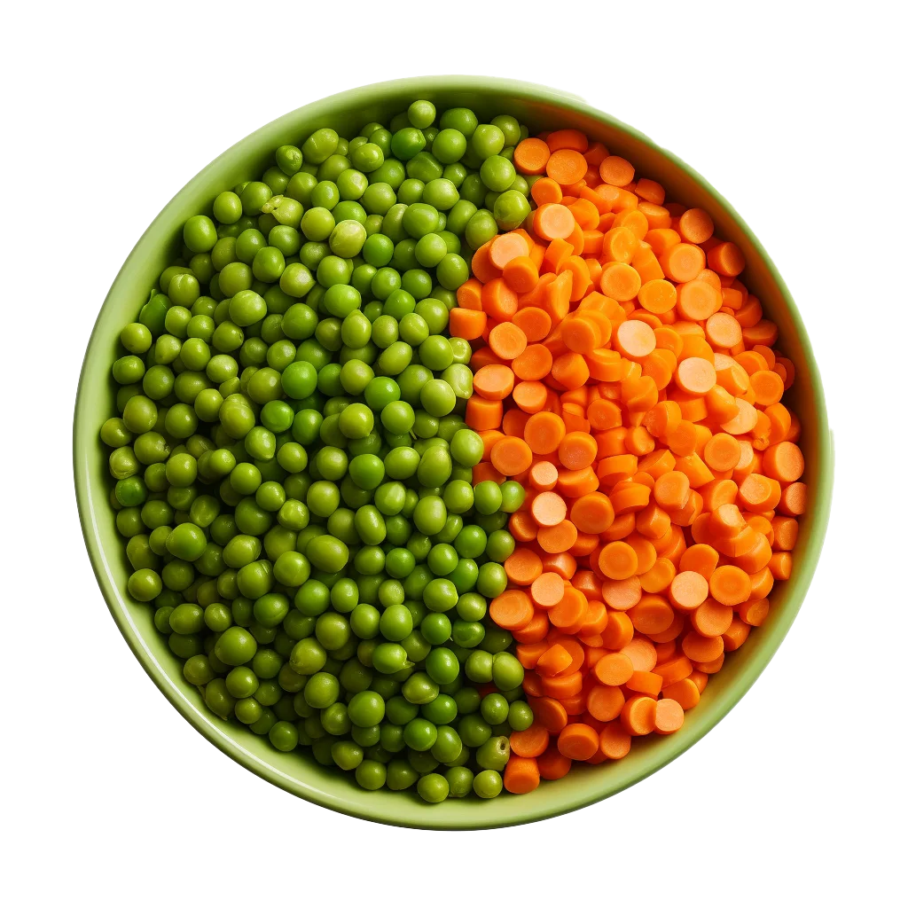 Green Peas and Diced Carrots Bowl Free PNG
