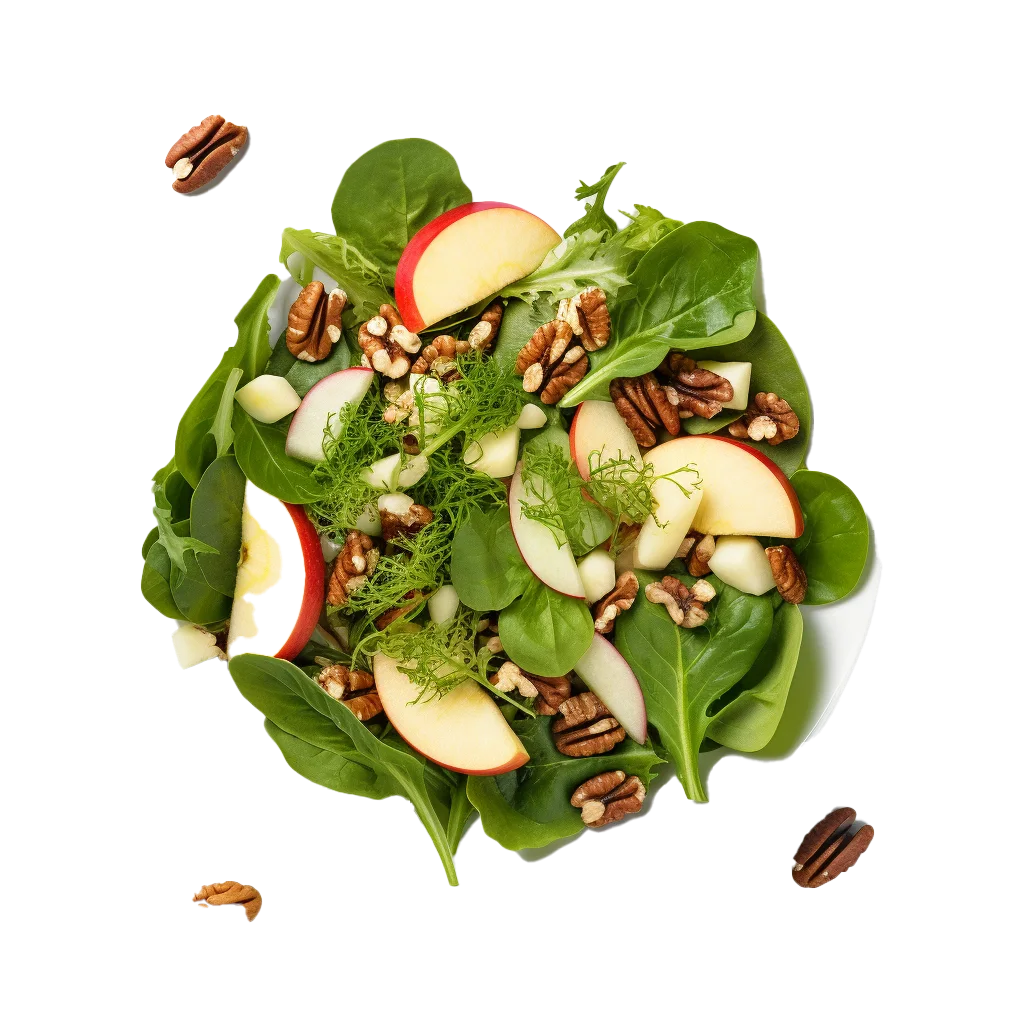 Fresh Apple Walnut Spinach Salad Free PNG