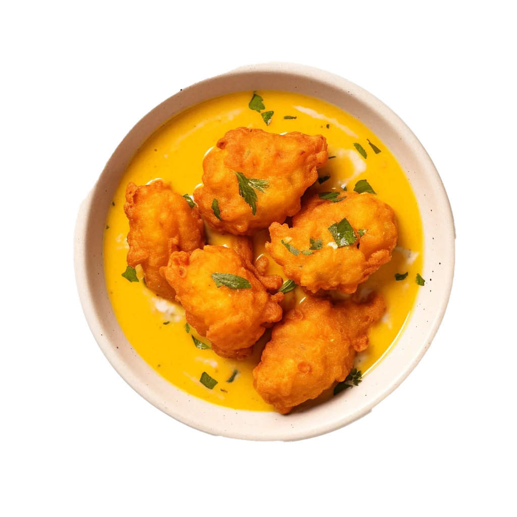 Golden Vegetable Pakora Fritters Free PNG