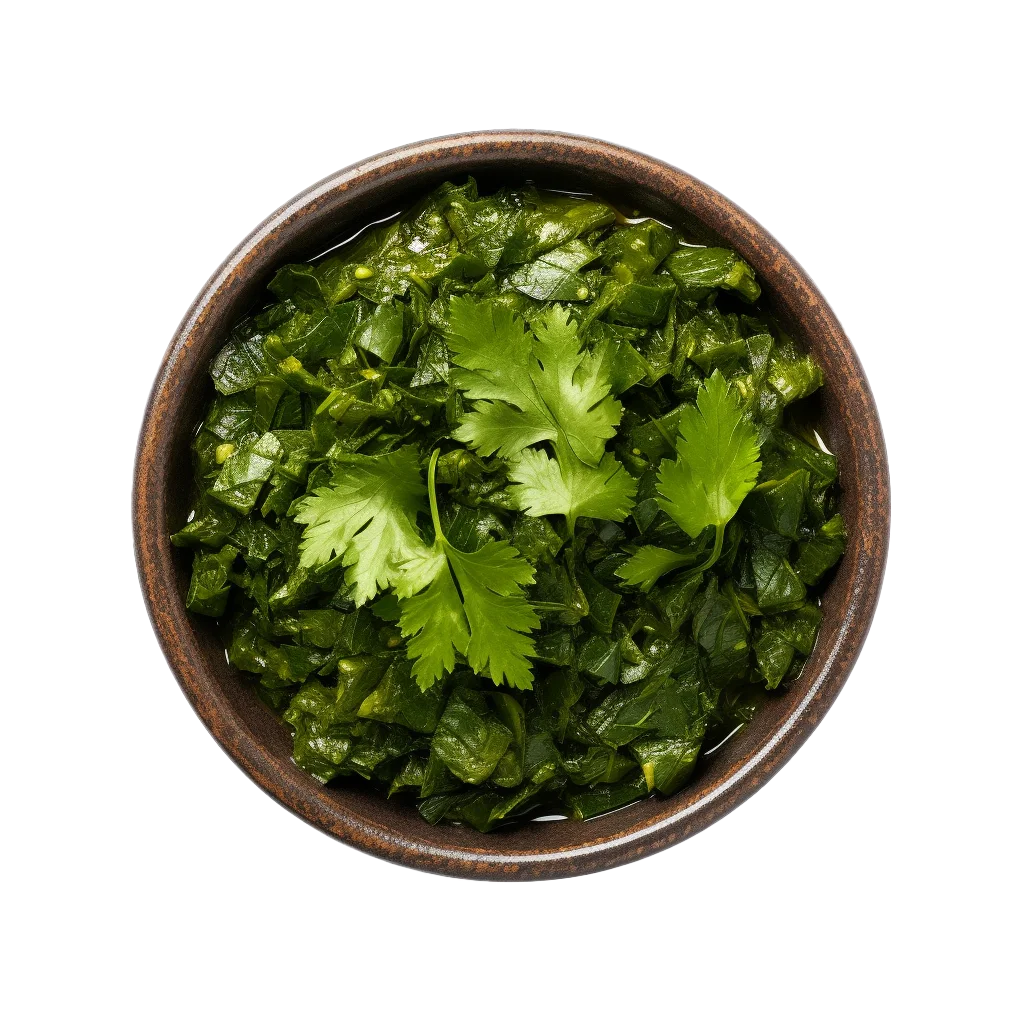 Fresh Chopped Cilantro Herbs in Bowl Free PNG