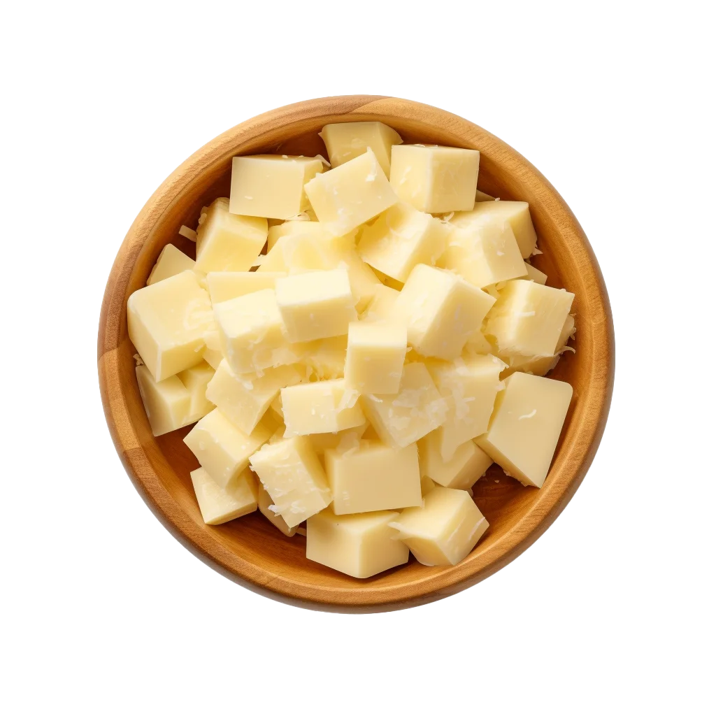 Fresh Diced White Cheese in Bowl Free PNG