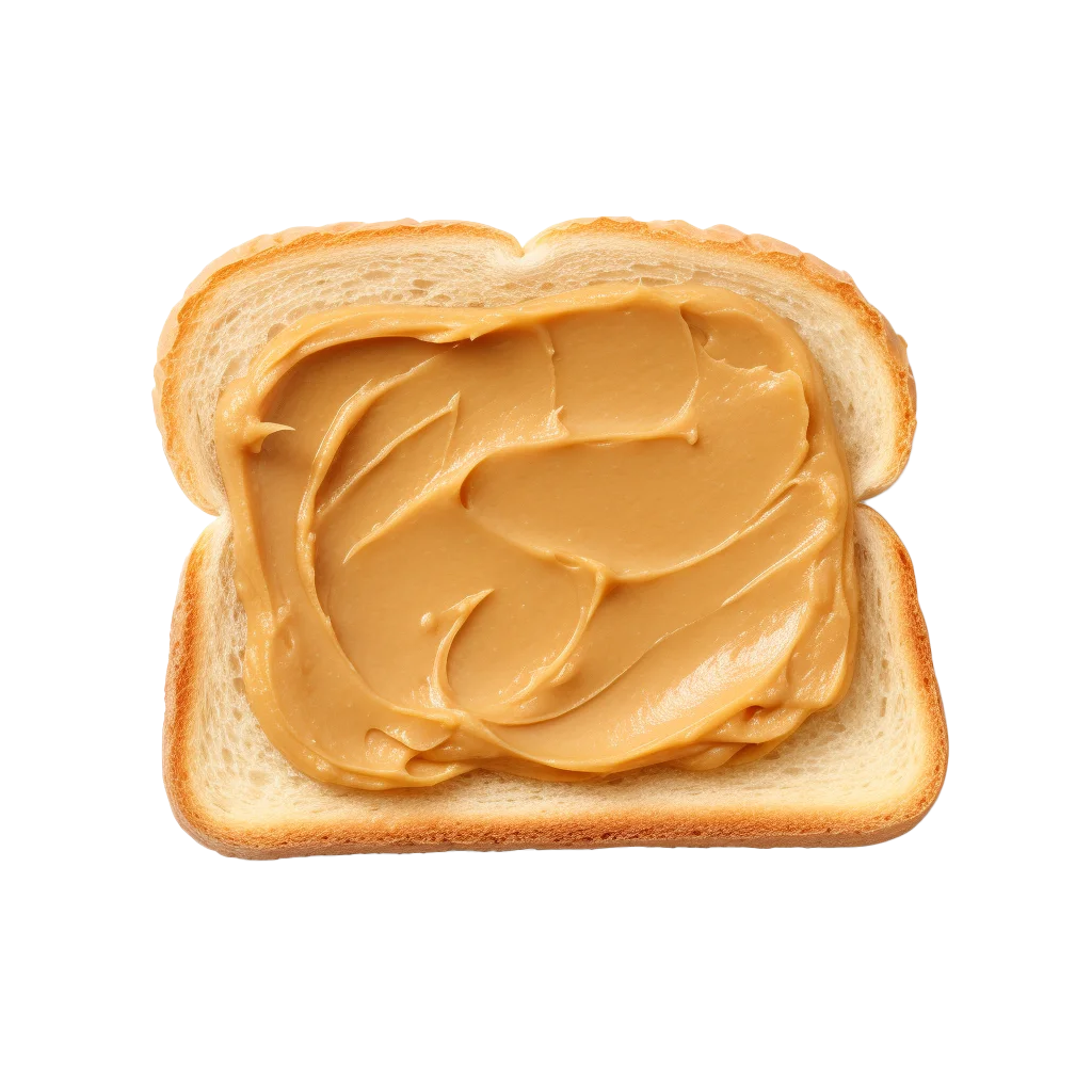 Creamy Peanut Butter Toast Slice Free PNG