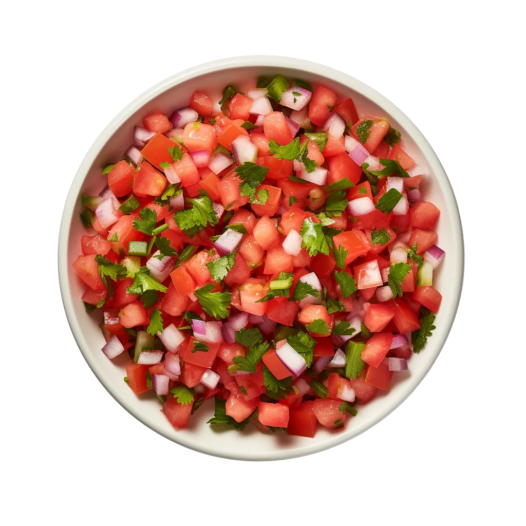 Fresh Red Tomato and Onion Salsa Pico Free PNG