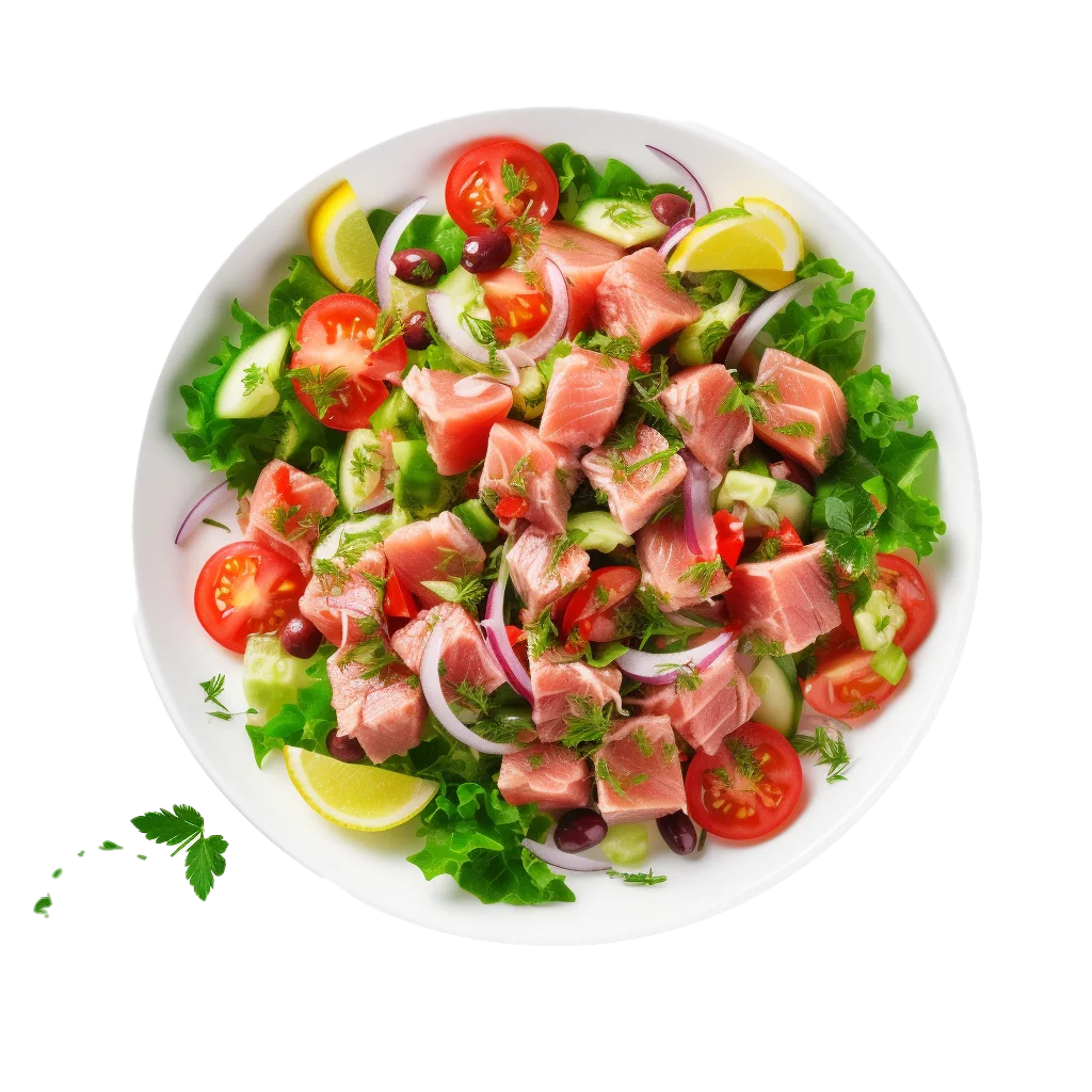 Fresh Diced Chicken and Vegetable Salad Free PNG