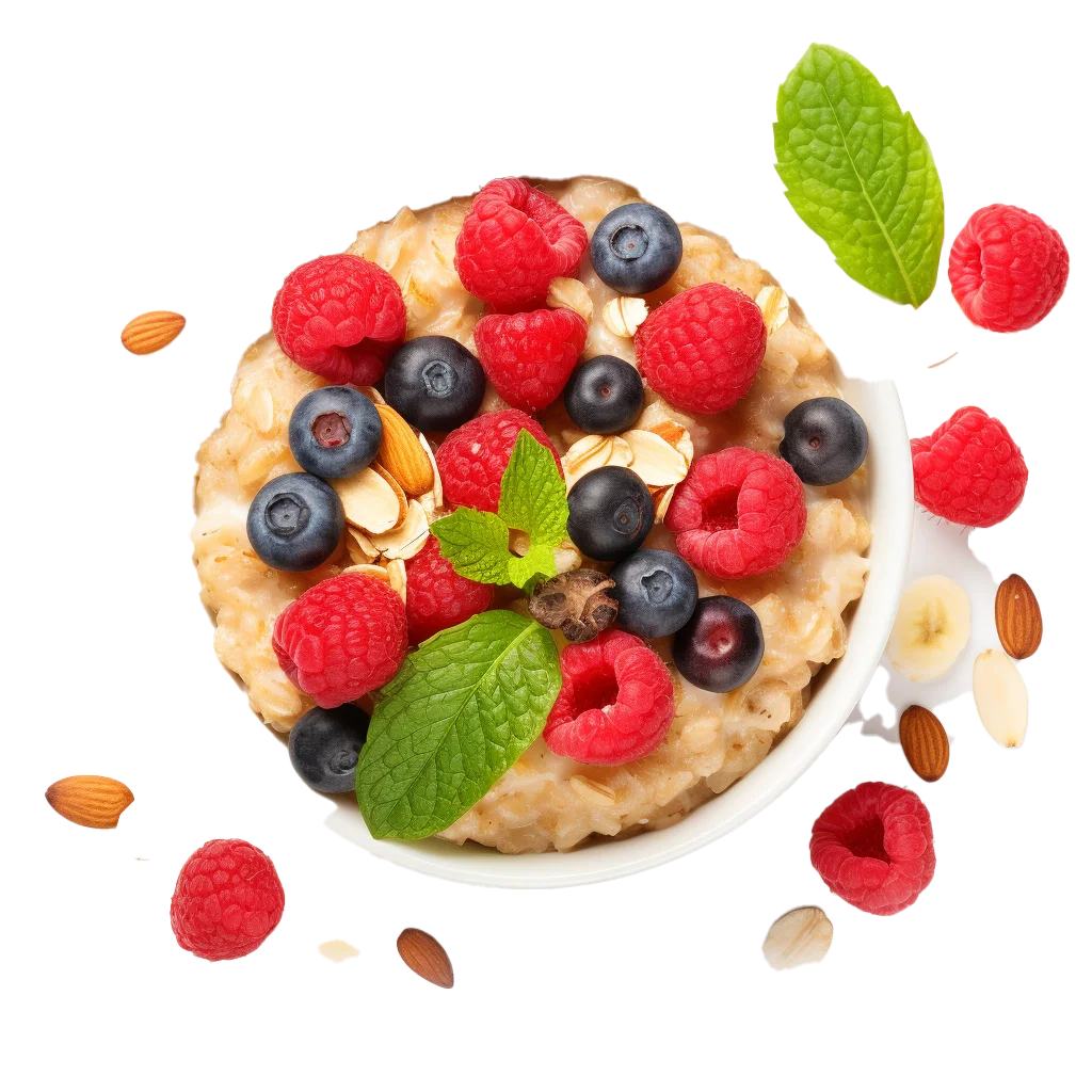 Rice Cake with Berries and Chocolate Free PNG