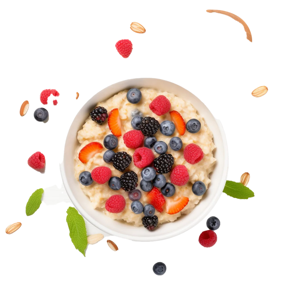 Berry Oatmeal Breakfast Bowl Free PNG