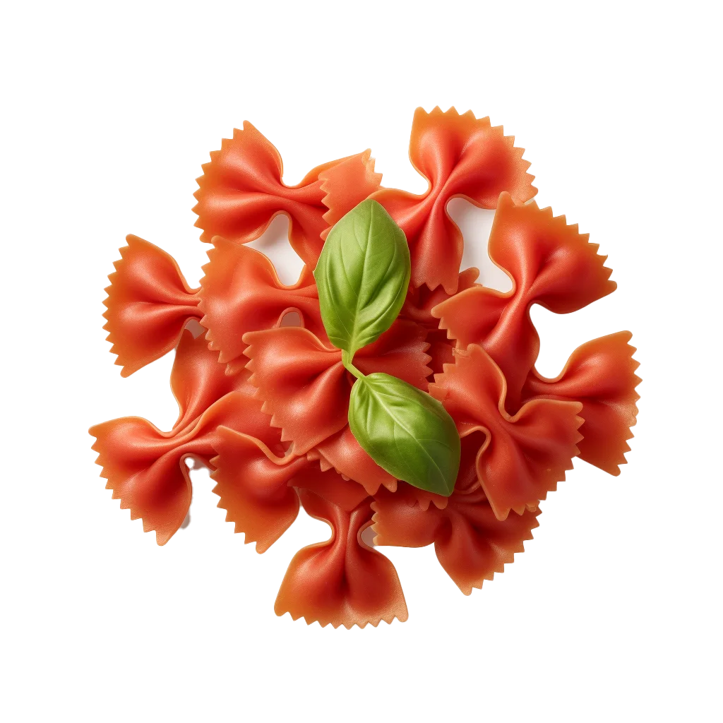Cooked Red Farfalle Bow Tie Pasta Free PNG