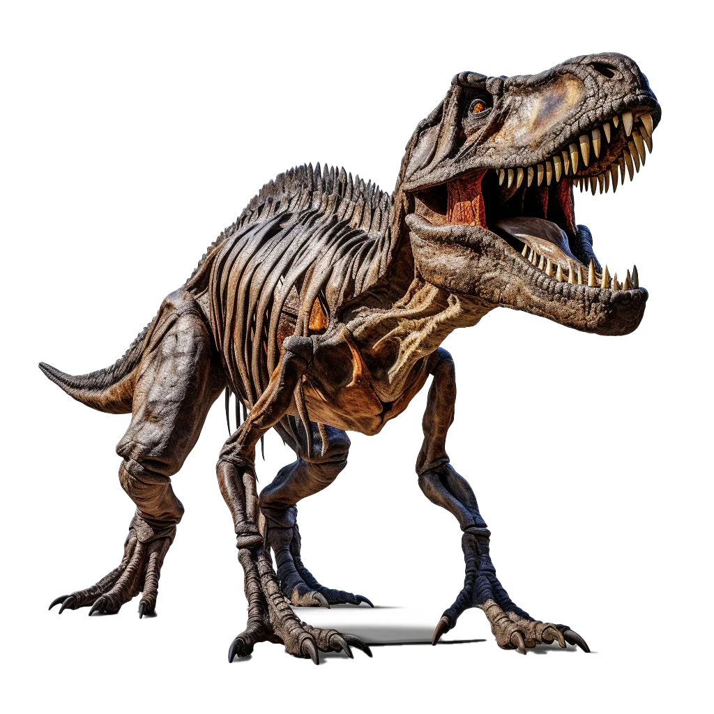 Skeleton T-Rex Dinosaur Walking Free PNG