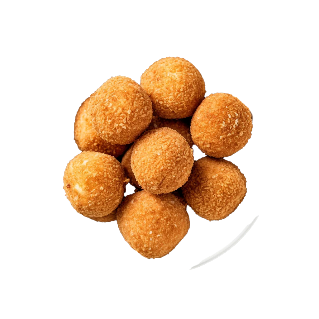 Golden Fried Dough Balls Snack Free PNG