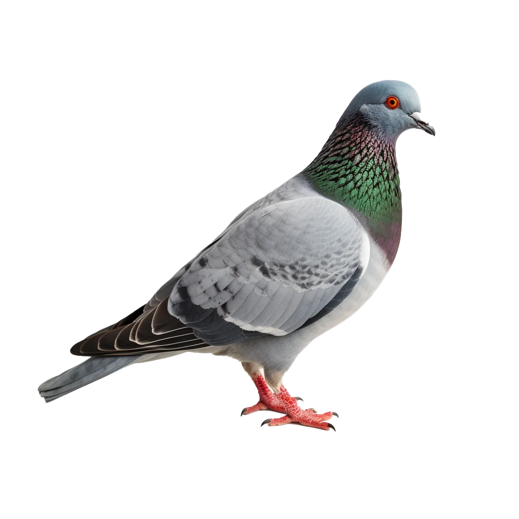 Gray Pigeon Bird Standing Side View Profile Free PNG