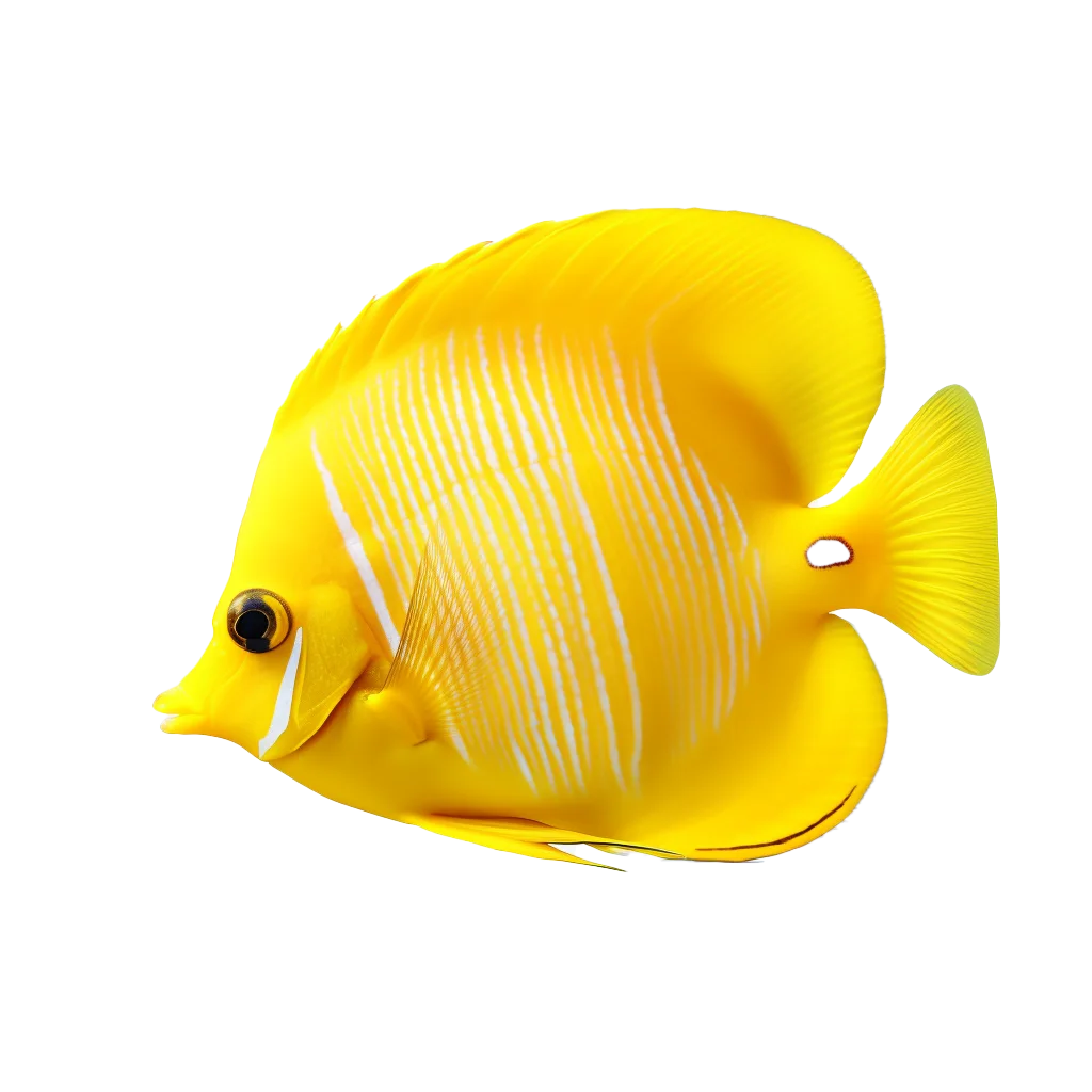 Yellow Marine Reef Butterflyfish Free PNG