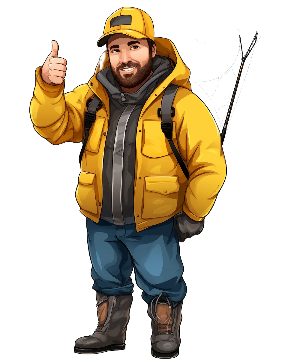 3D Delivery Courier in Yellow Puffer Free PNG