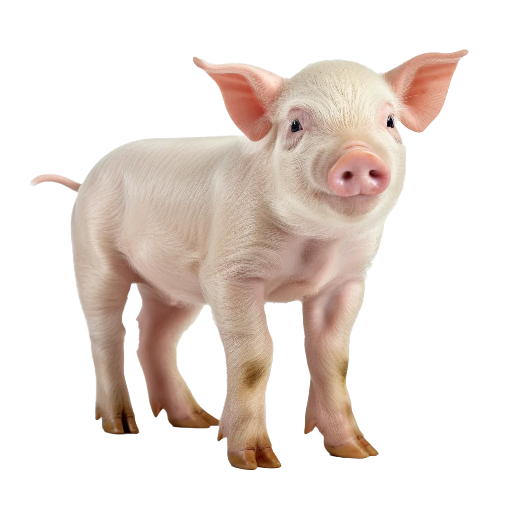 Cute Little Piglet Standing Free PNG