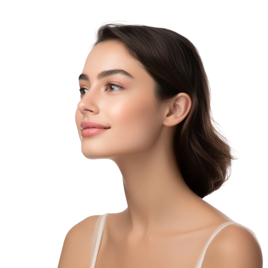 Brunette Woman in White Camisole Free PNG
