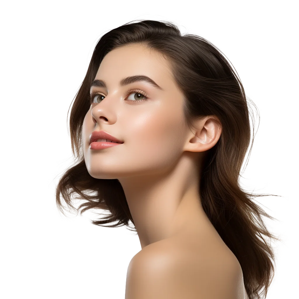 Radiant Woman Gentle Head Tilt Free PNG