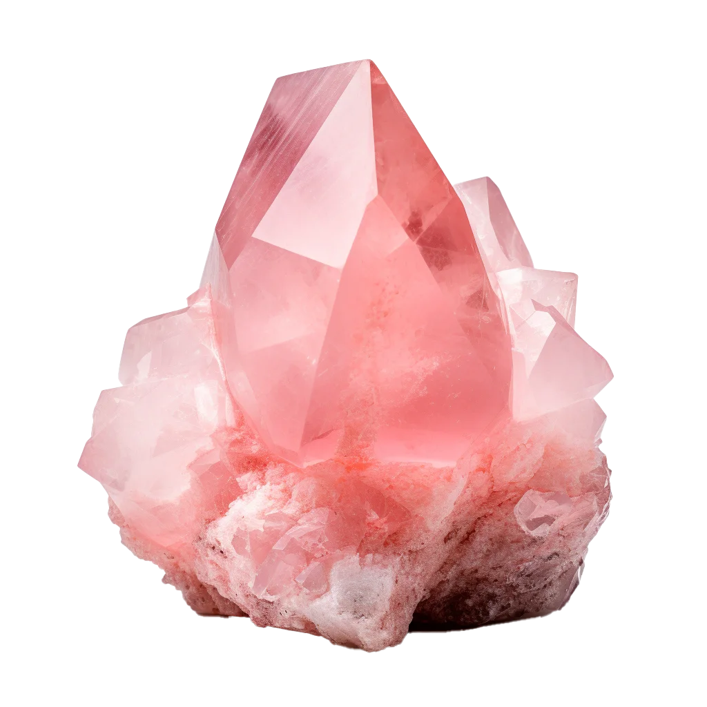 Pink Rose Quartz Crystal Mineral Stone Free PNG