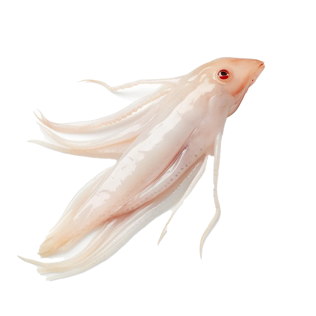 Raw Whole Calamari Squid Seafood Market Free PNG