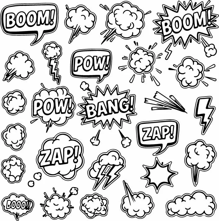 Comic Book Pop Art Speech Free Vector Sound Bubbles