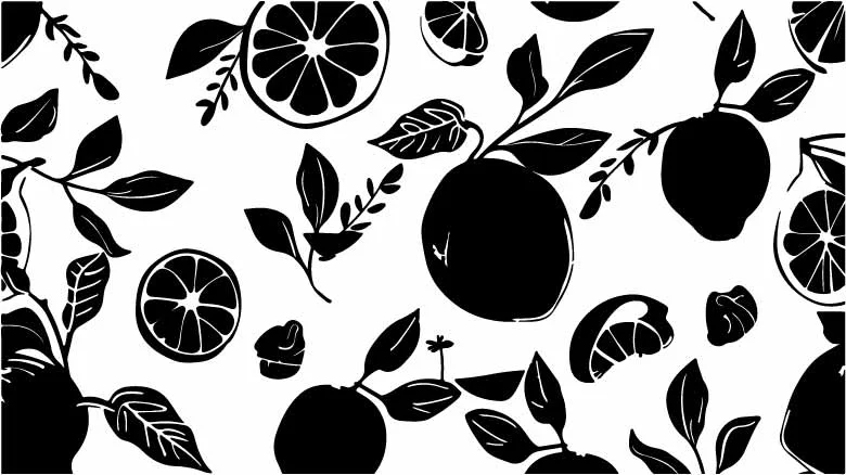 Citrus Lemon Fruit Tree Free Vector Pattern