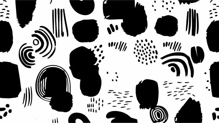 Abstract Paint Brush Strokes Free Vector Pattern