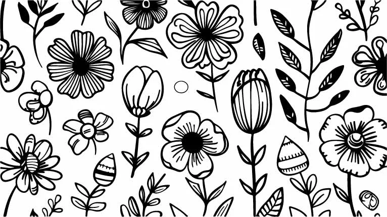 Spring Tulip and Daisy Floral Free Vector Pattern