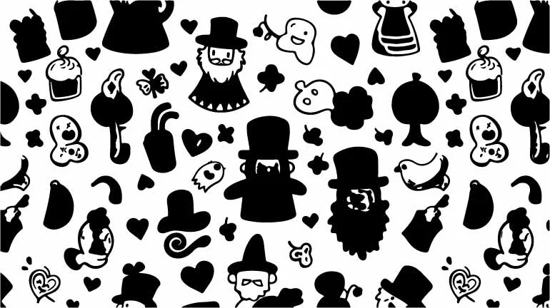 Cute Monster Characters Doodle Free Vector Pattern