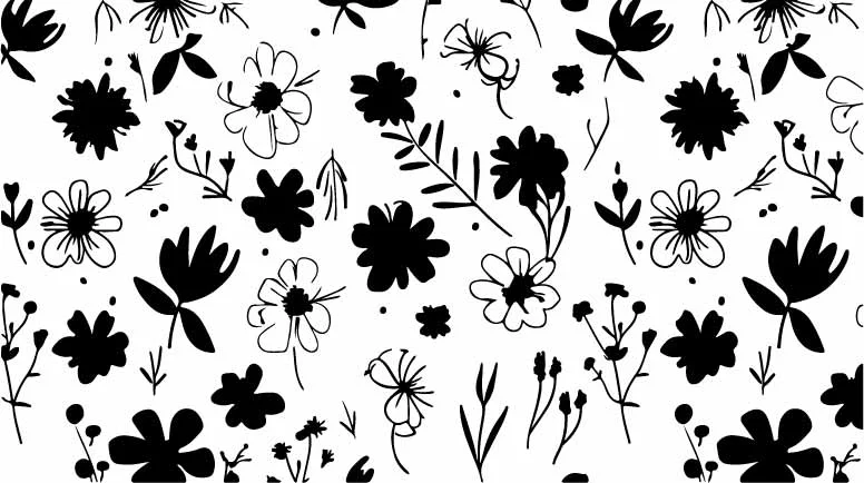 Wildflower Meadow Botanical Free Vector Pattern