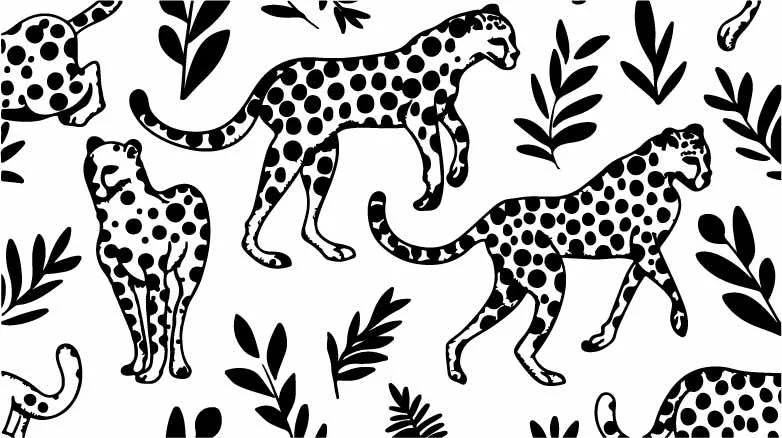 Leopard Safari Animal Pattern Free Vector Illustration