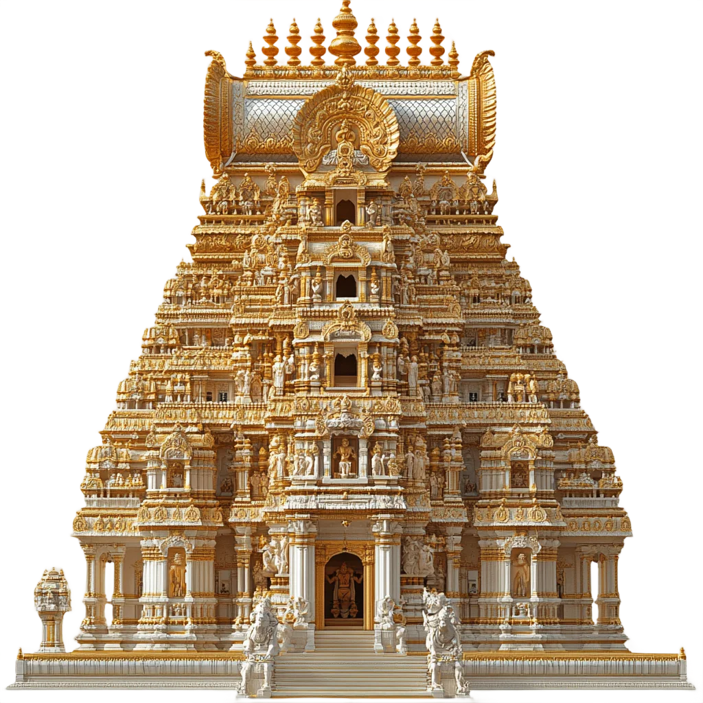 Dravidian Hindu Temple Stone Gopuram Free PNG
