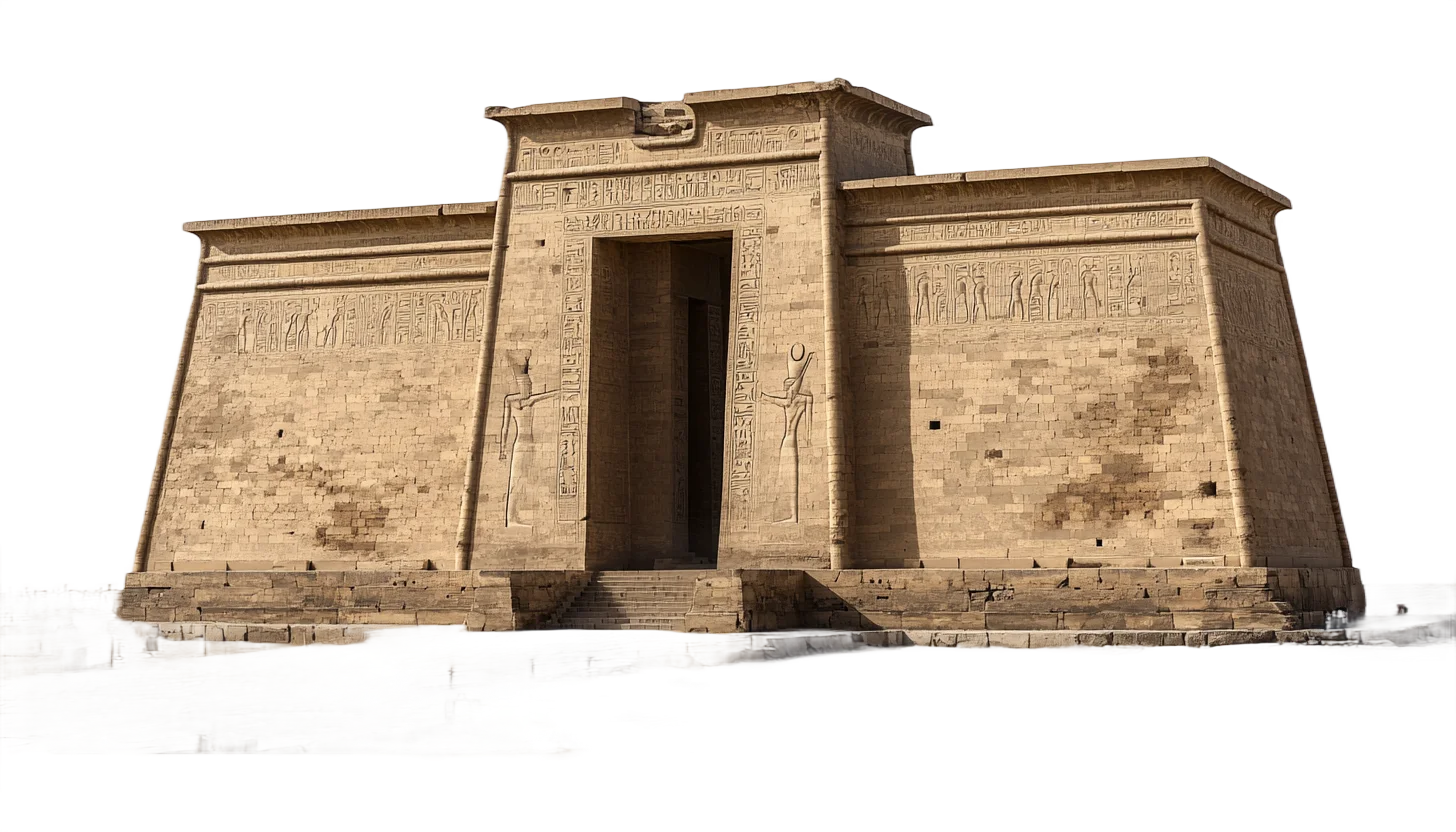 Ancient Egyptian Sandstone Pylon Gate Free PNG