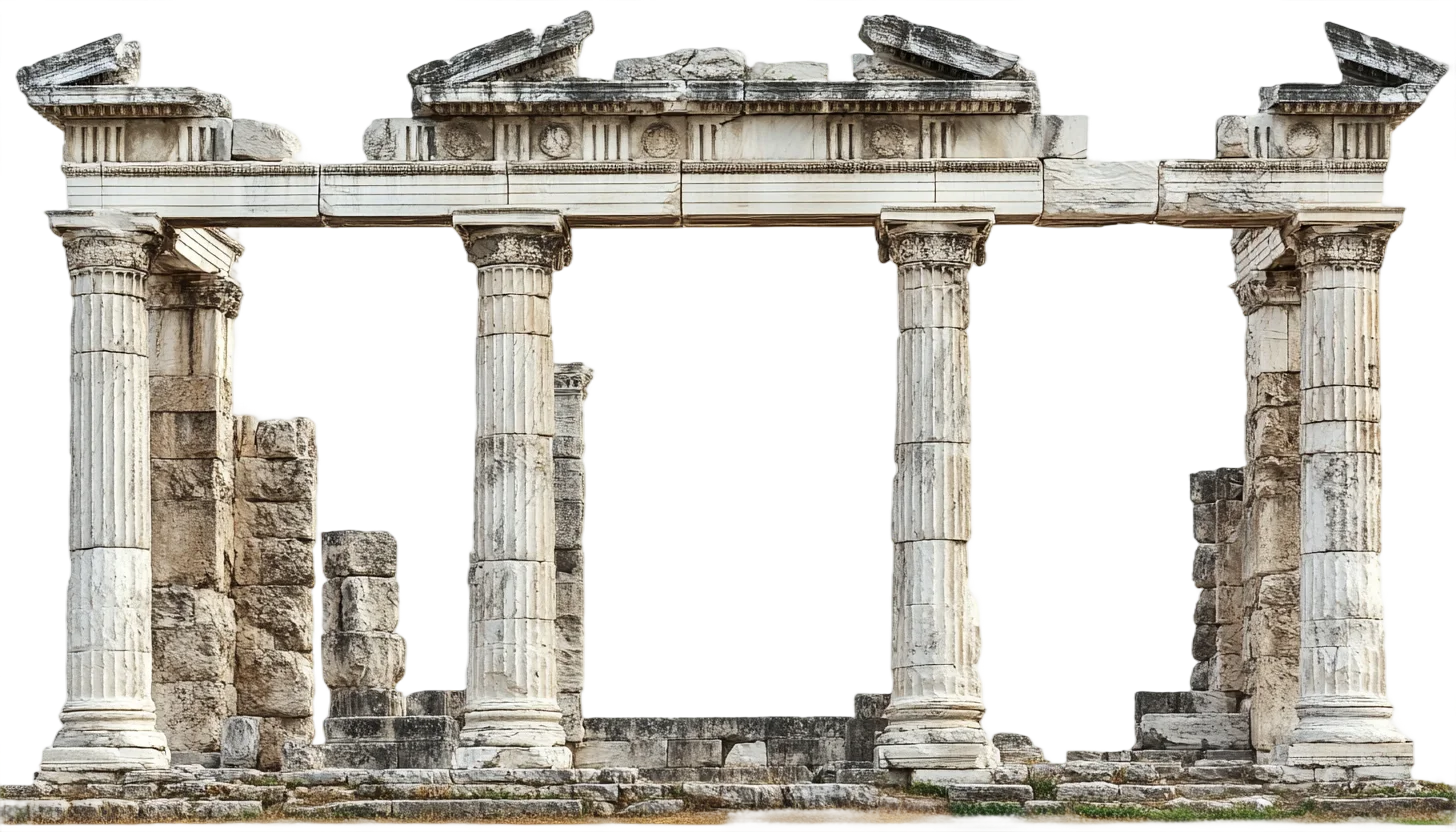 Classical Roman Ruins Stone Pillars Free PNG