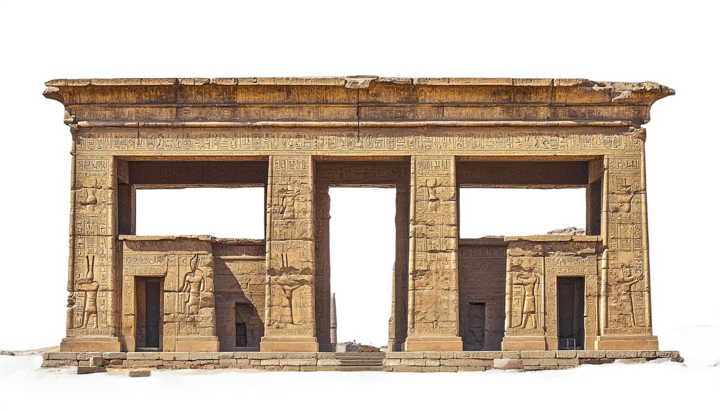 Ancient Egyptian Temple Colonnade Ruins Free PNG