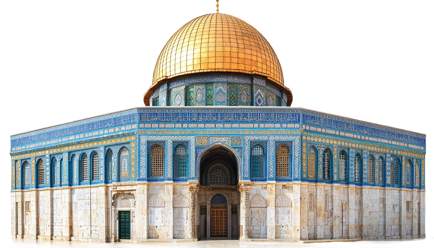 Historic Octagonal Golden Dome Shrine Free PNG