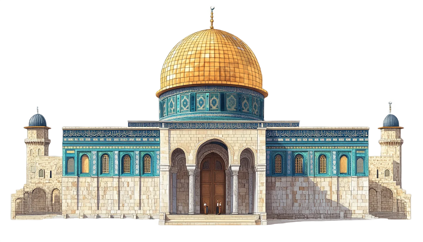 Historic Golden Dome Mosque Architecture Free PNG