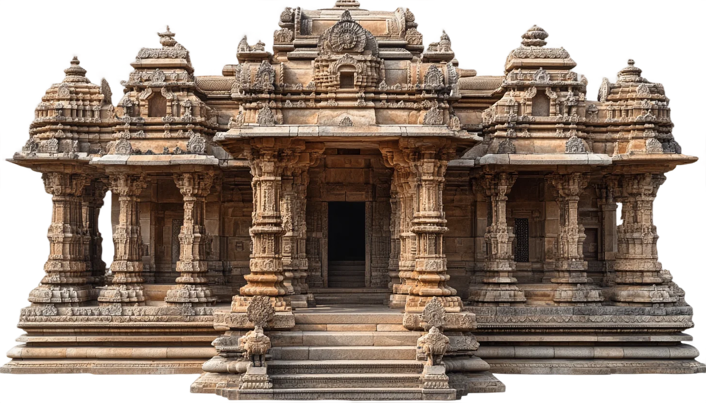 Ancient Indian Stone Temple Pavilion Free PNG
