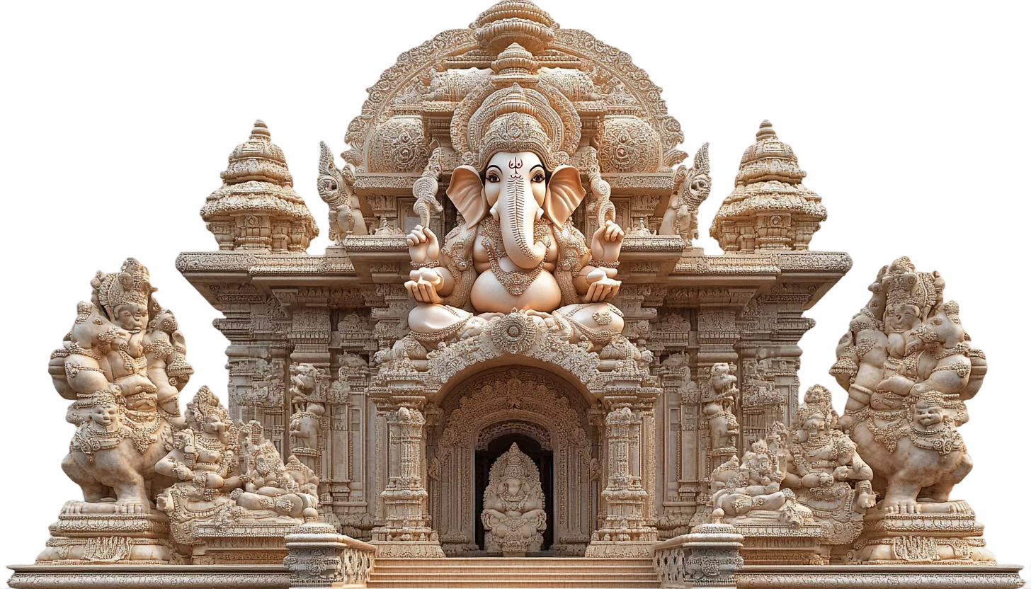 Ancient Carved Stone Temple Gateway Arch Free PNG