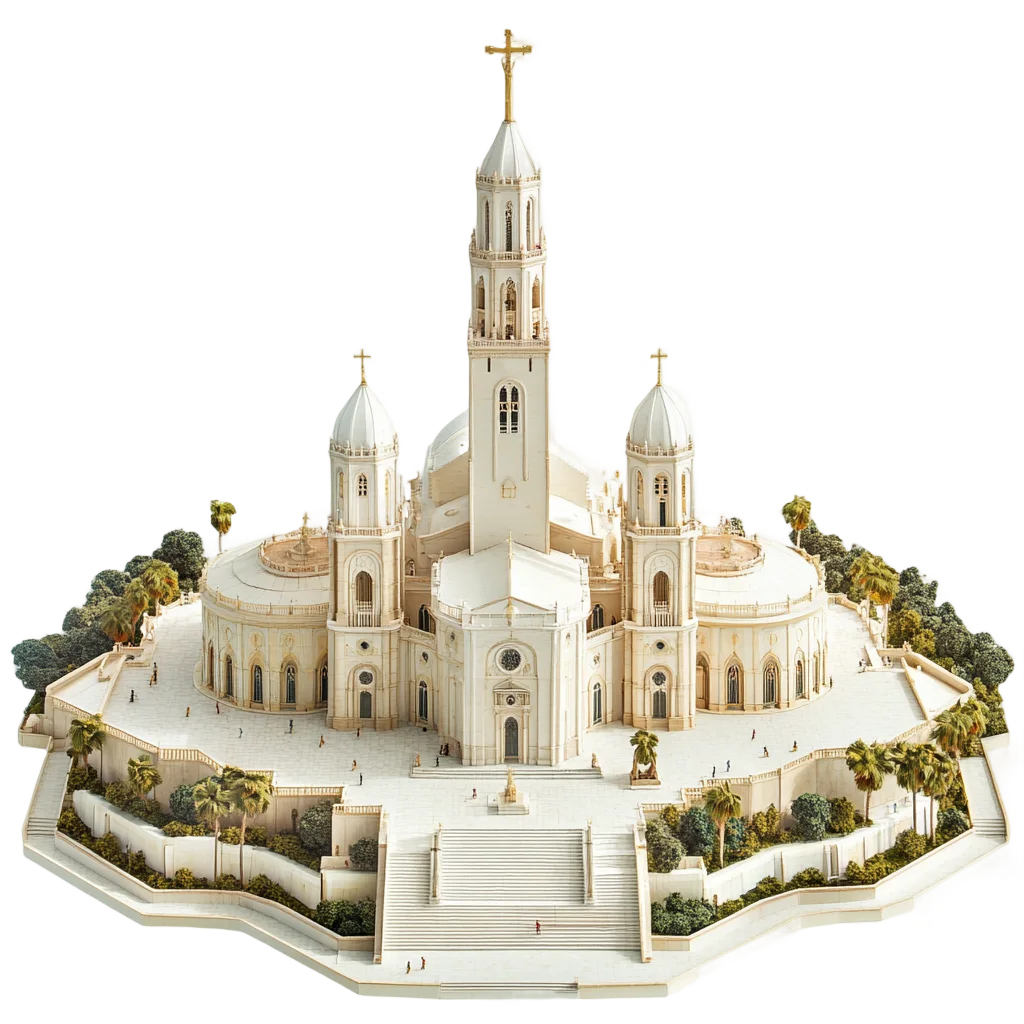 White Hillside Basilica Sanctuary Church Free PNG