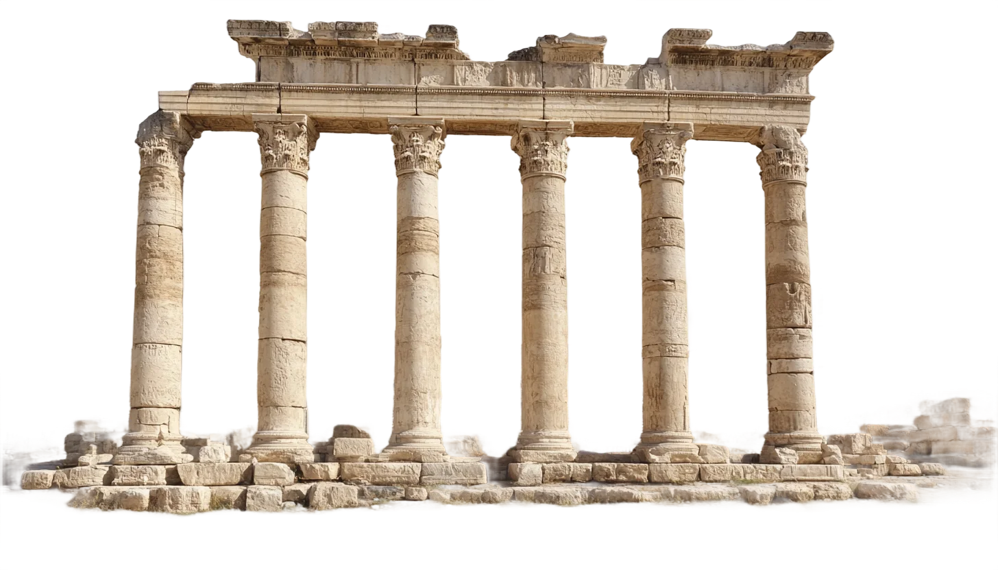 Classical Roman Architecture Stone Columns Free PNG