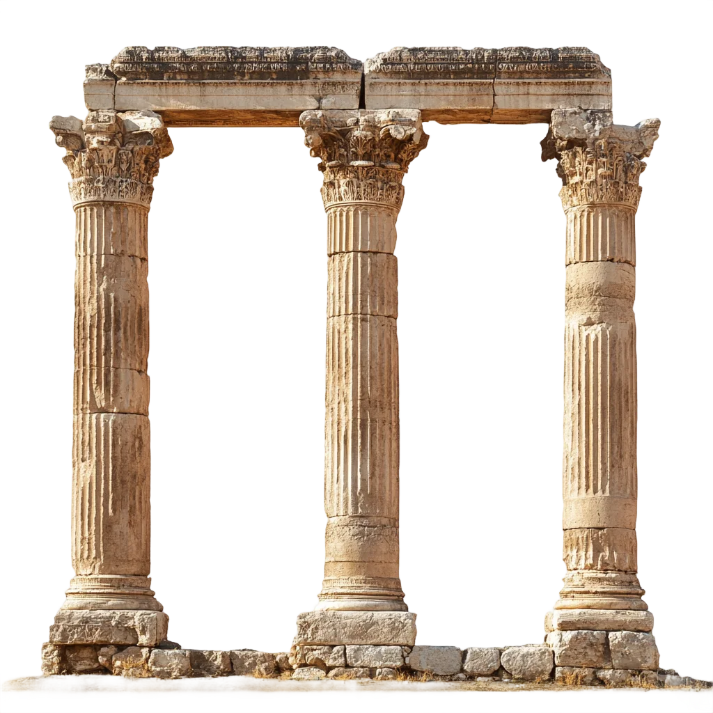 Ancient Roman Stone Columns Architecture Ruins Free PNG